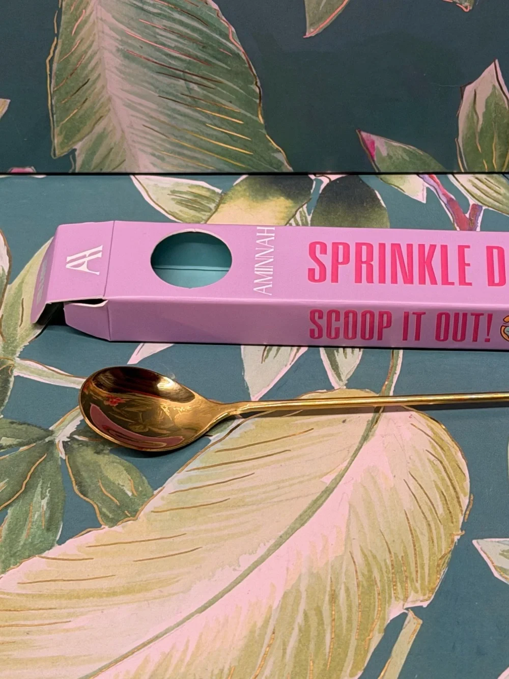 Aminnah Sprinkle Donut Body Butter Spoon Blue NIB